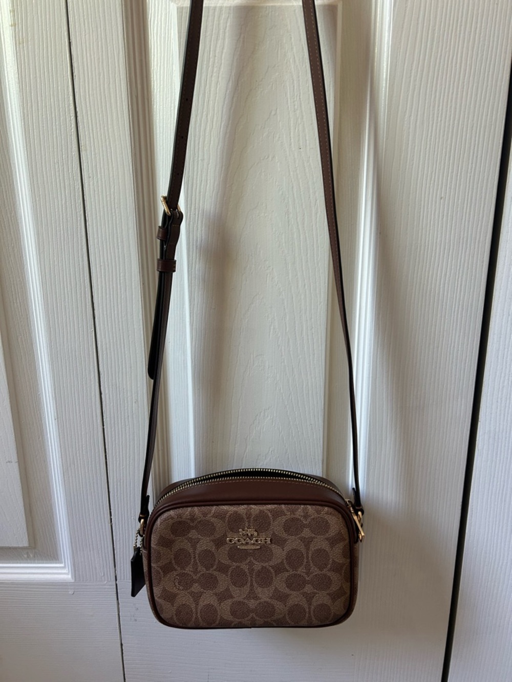 Coach Signature Mini Canvas Jamie Crossbody Bag - Brown/Chestnut